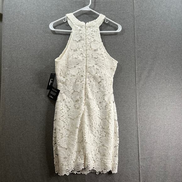 Lulus White Lace Dress Women Size Small Mini Dress Sleeveless Knee length - Picture 2 of 10